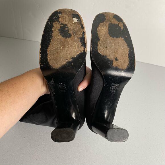 Robert Clergerie Paris Sz 5/6? Sock Boots Black Leather Made in France Designer - Picture 6 of 16